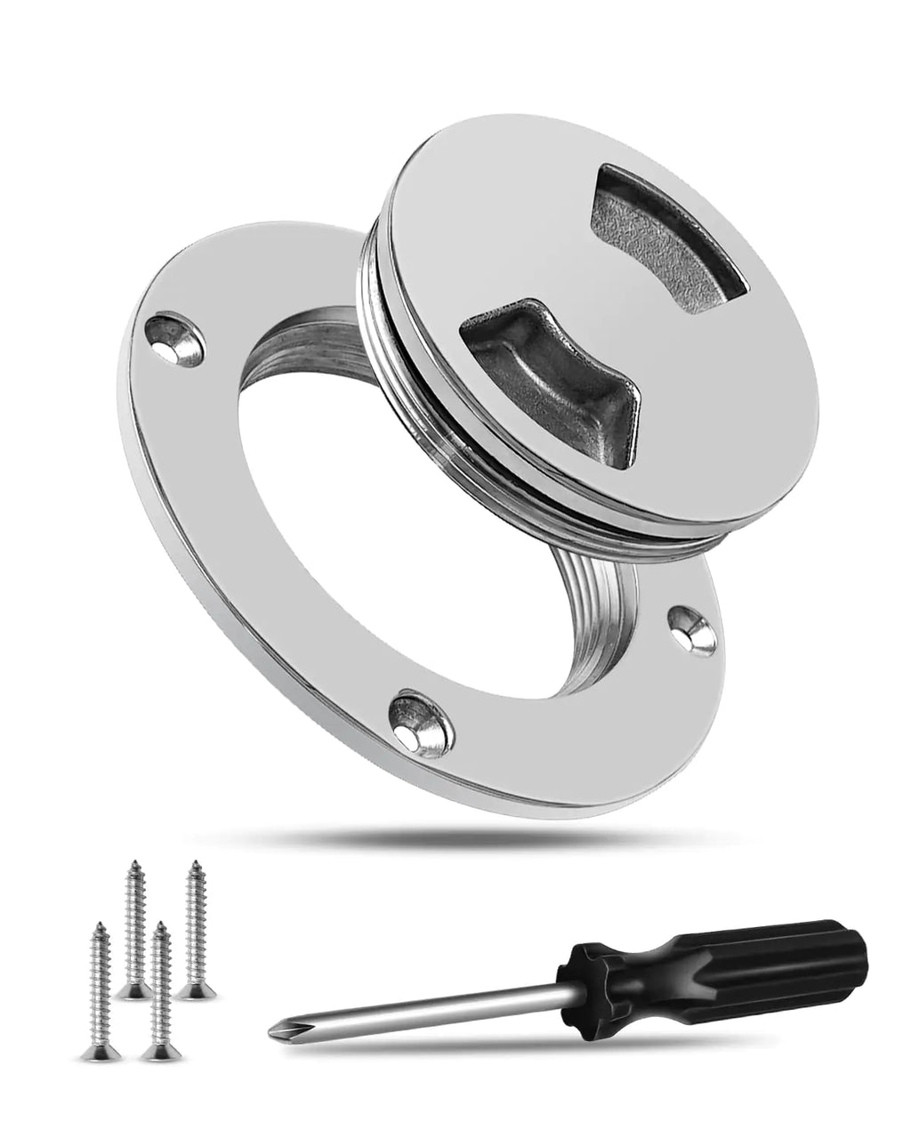 4" Round Non Slip Inspection Hatch Stainless Steel 316 Boat Hatch Deck Plate with Detachable Cover for Marine Boat RV Kayaks Yacht Marine Access Hatch Boat Deck Plate
