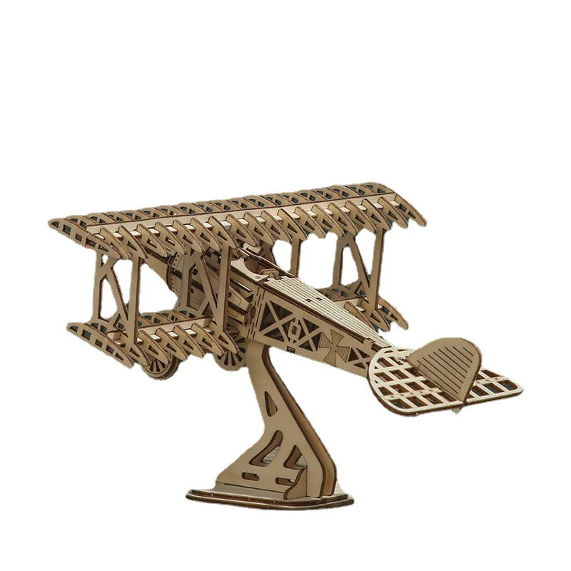 Children's Handmade Wooden Aircraft Puzzle