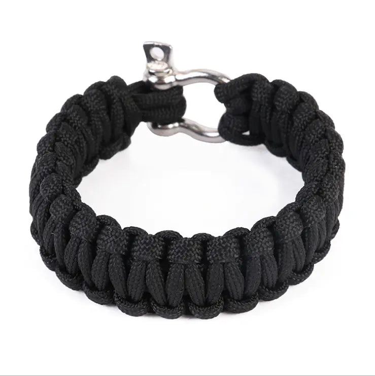U-Shaped Alloy Single Buckle Parachute Cord Bracelet