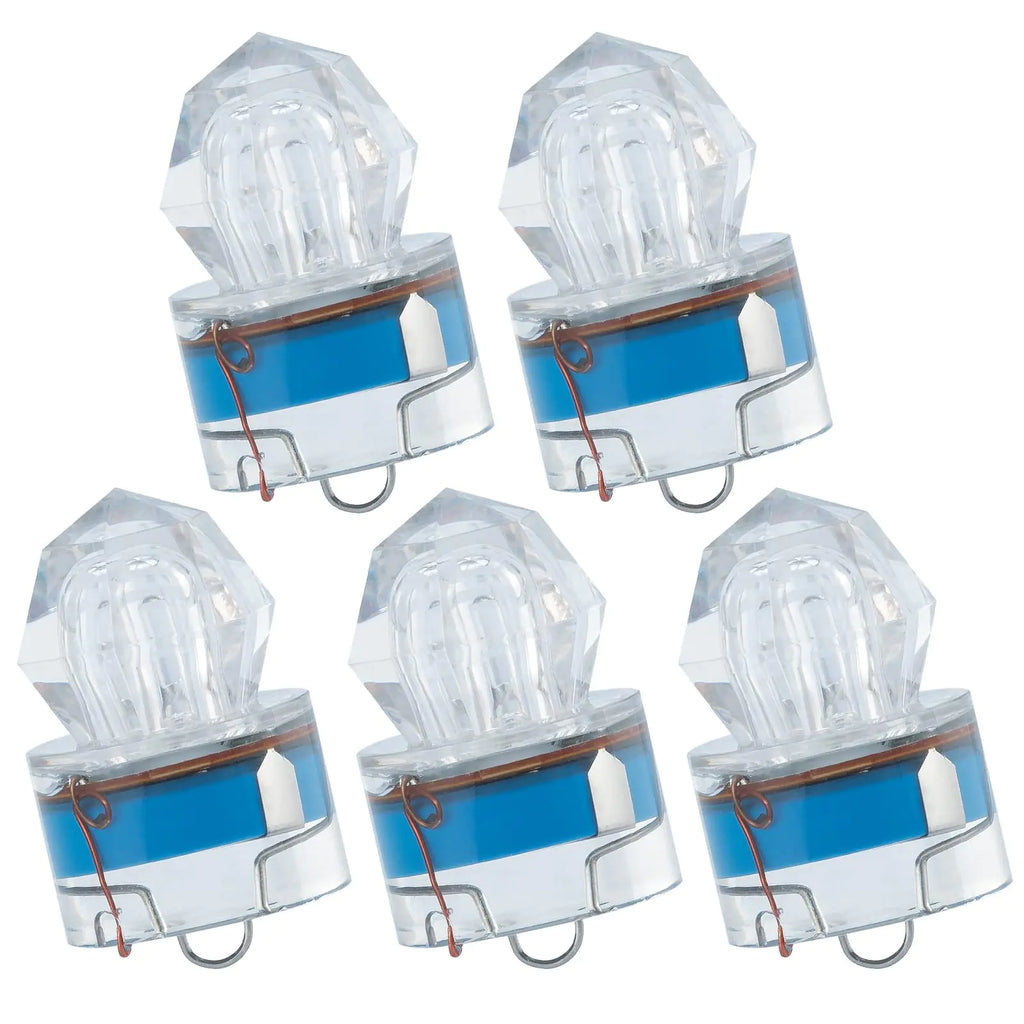 Dr.Fish 5 Pack Fishing Deep Drop Lights Water Activate LED Fishing Lures Deep Drop Rigs Deep Sea Fishing Undter Water Saltwater Trolling Lures