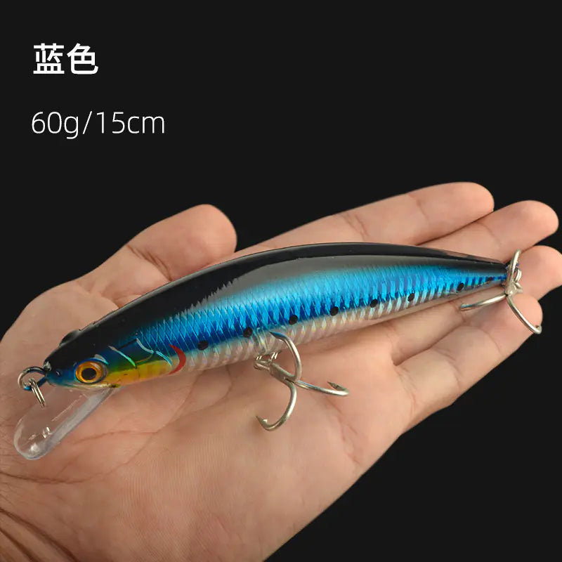 60g Sinking Minnow Lure for Deep Sea Fishing