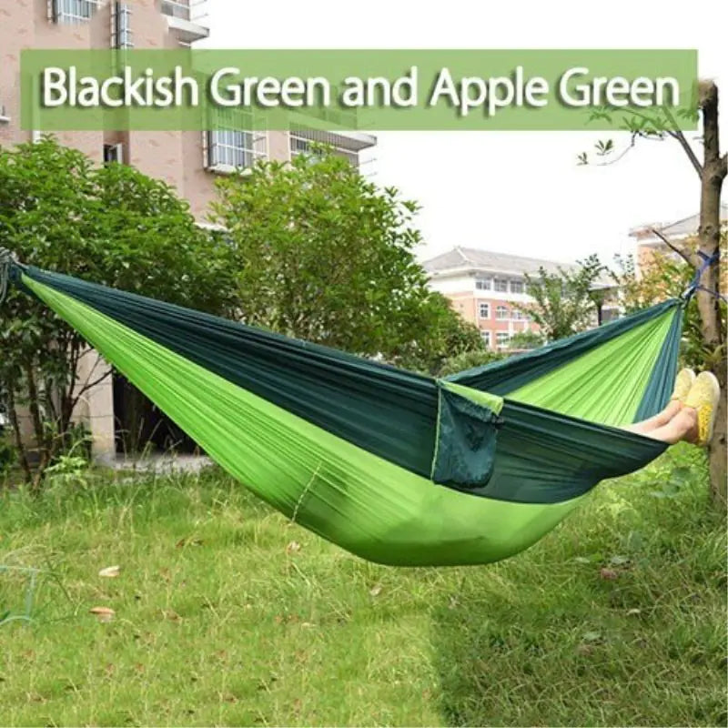 Dual-Tone Parachute material Hammock Compact (lightweight and packable)