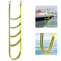 Boat Rope Ladder 5 Step Extra Long Portable Boat Ladder Extension Green Marine Climbing Rope Ladder Assist Boat Folding Ladder Swim Boarding Ladder for Inflatable Boat Kayak Canoeing Pontoon Boat