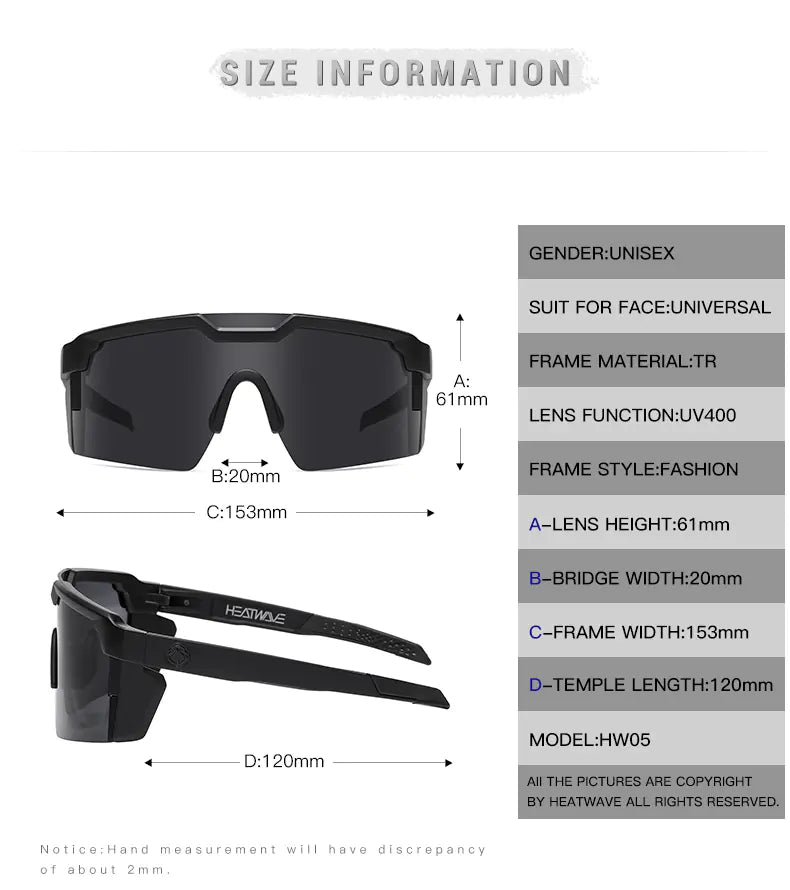 Heat Wave Pilot Sunglasses for Aviation, Marine Sports