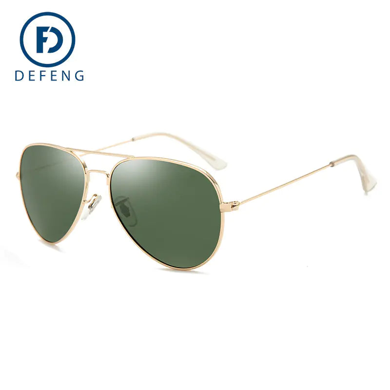 Men's DEFENG Polarized Pilot Sunglasses with Colorful Lenses - Aviator