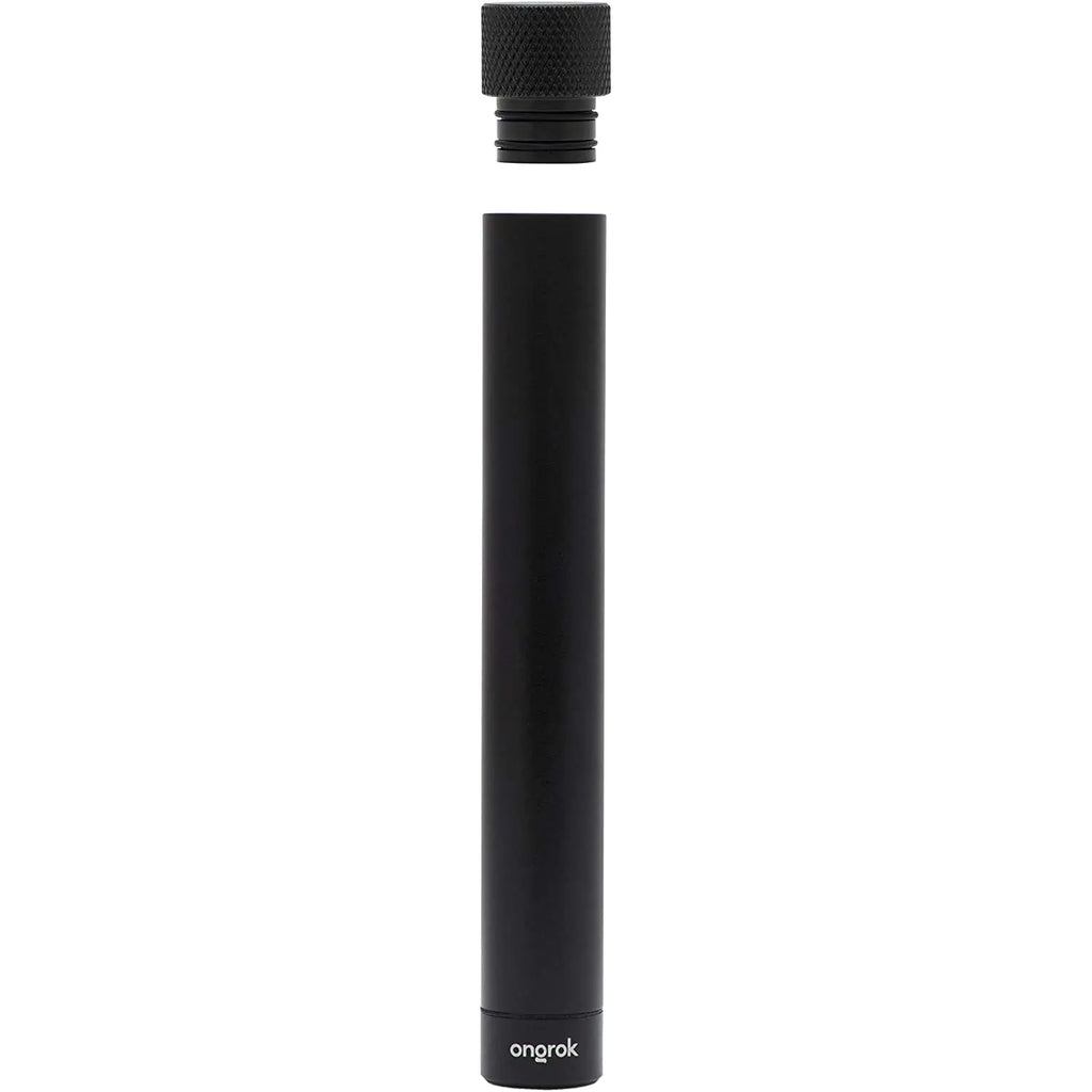 ONGROK Premium Storage Tube | Airtight Aircraft Grade Aluminum Metal Pocket-Sized Opaque Holder | Perfect to Store Tea Spices Coffee (Black)