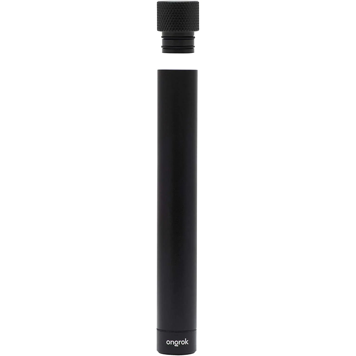 ONGROK Premium Storage Tube | Airtight Aircraft Grade Aluminum Metal Pocket-Sized Opaque Holder | Perfect to Store Tea Spices Coffee (Black)