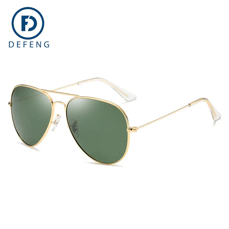 Men's DEFENG Polarized Pilot Sunglasses with Colorful Lenses - Aviator