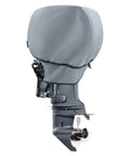 STEECA Waterproof Outboard Motor Cover 600D Fade Resistant Boat Engine Hood Cowling Cover Fits Motor 50-115 HP Grey