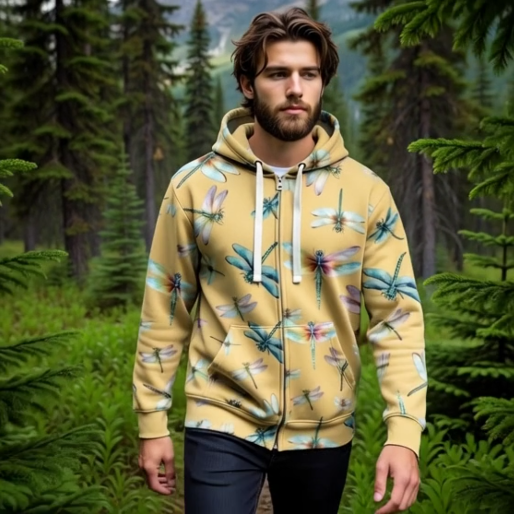 Eco-Friendly Mosquito Repellent Zip Hoodie - DEET FREE! Recycled, Unisexy