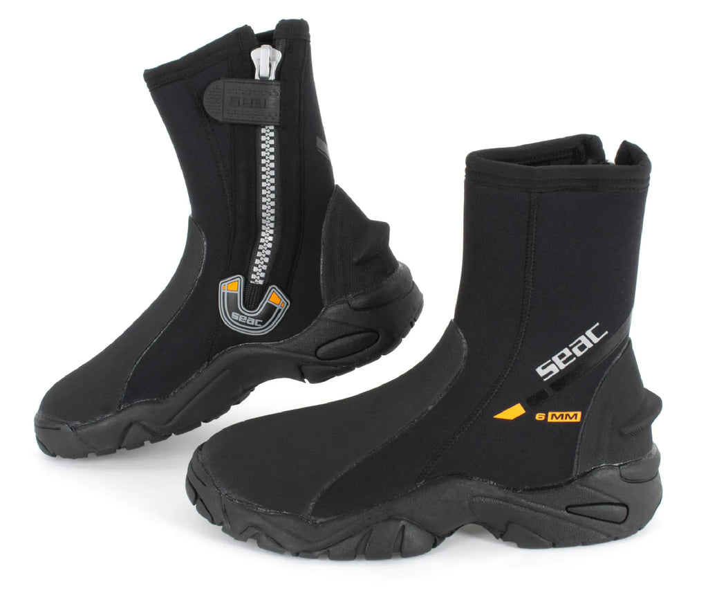 SEAC Pro HD 6mm Neoprene Wetsuit Boots with Side Zipper X-Large