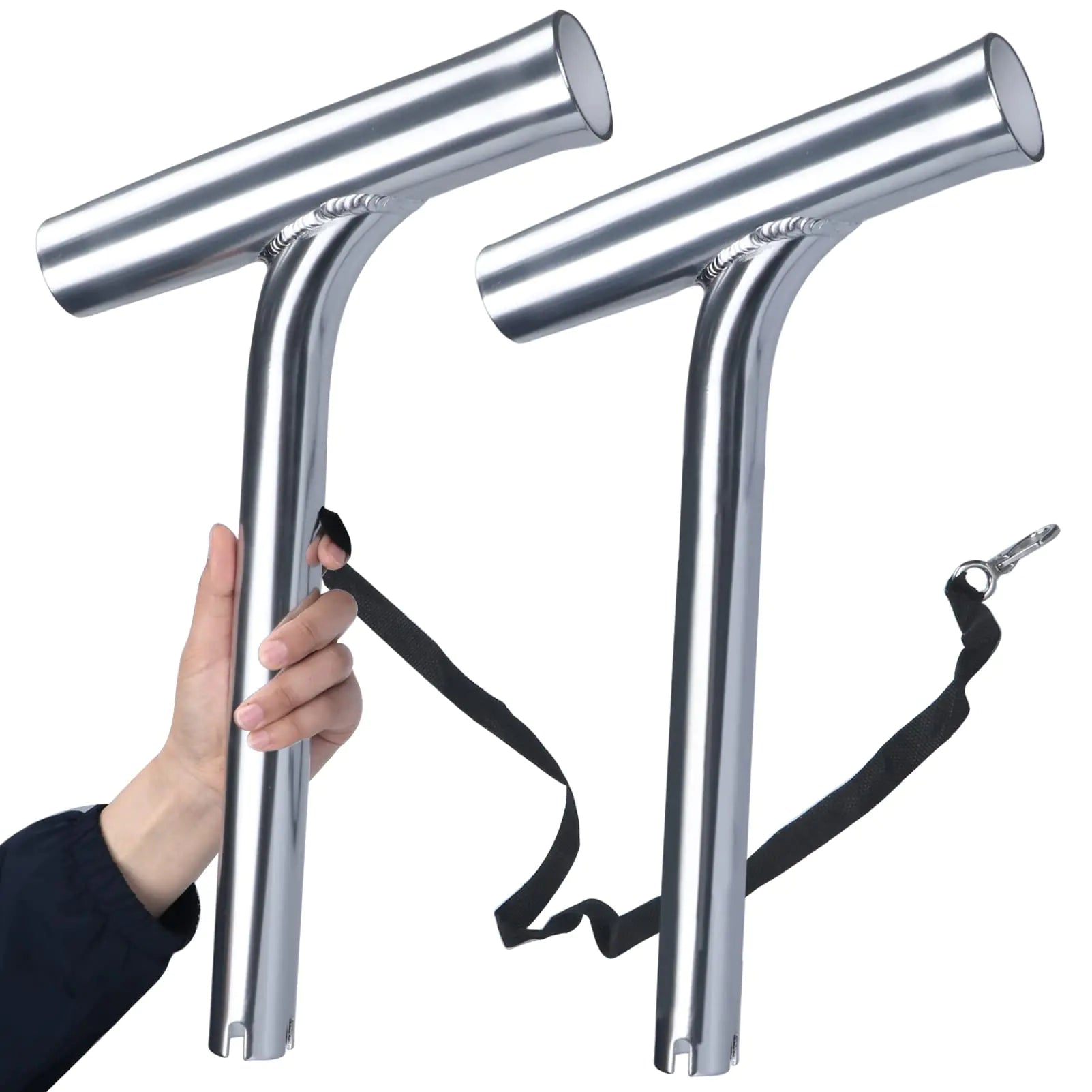 2 Pack Stainless Steel Fishing Rod Holder Outrigger for Marine Yacht Boat Kayak Camper Truck RV…