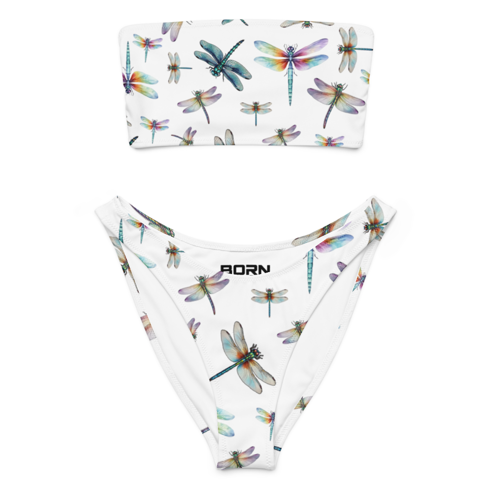 EcoFriendly Mosquito Repellent Bikini - Recycled Bandeau Bikini top & Bottom