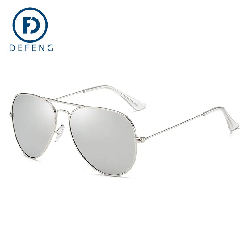 Men's DEFENG Polarized Pilot Sunglasses with Colorful Lenses - Aviator