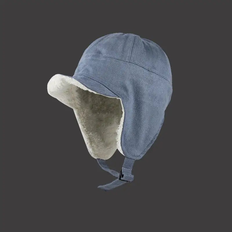 Warm Furry Suede Pilot Locomotive Lei Feng Hat