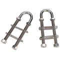 NovelBee 2pcs 1/2" Dia Stainless Steel Stern Bow Eye Tie Down U Bolt for Marine Boat Yacht (Thread Length:3" Overall Length:4-1/2")