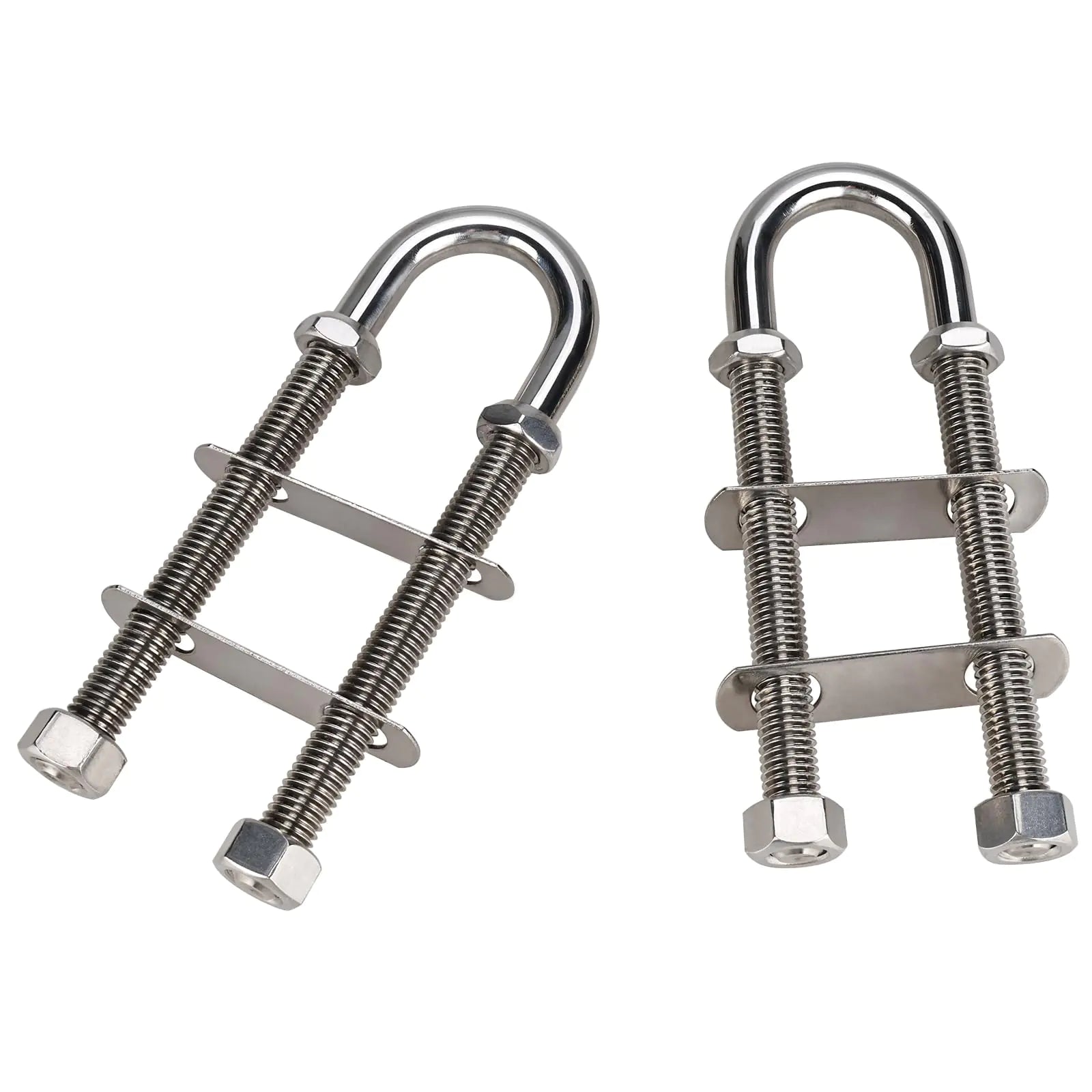 NovelBee 2pcs 1/2" Dia Stainless Steel Stern Bow Eye Tie Down U Bolt for Marine Boat Yacht (Thread Length:3" Overall Length:4-1/2")