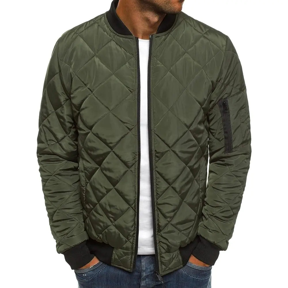 Men's Cotton Pilot Jacket - Solid Color Outerwear