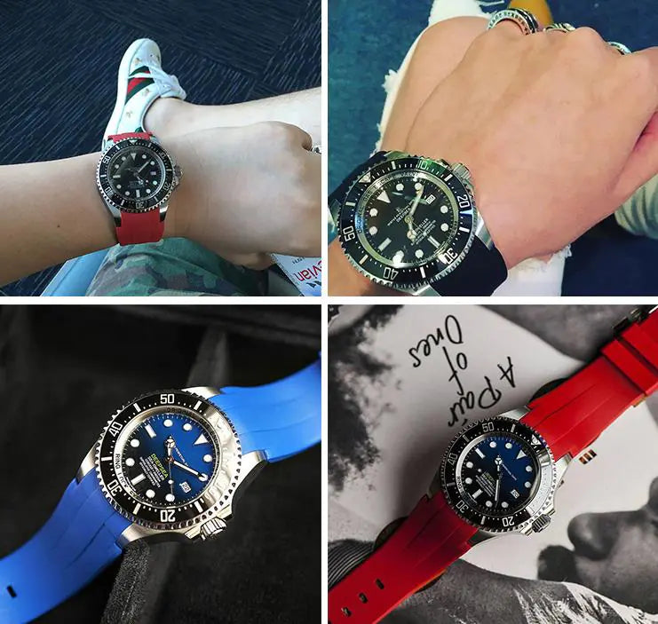 ANCON Yacht Series Silicone Rubber Watch Strap