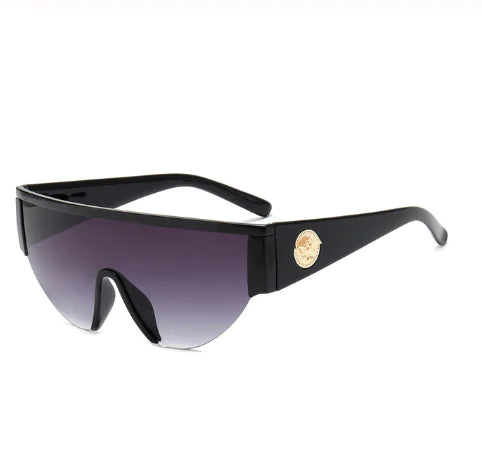 Retro Half-Frame Pilot Sunglasses (One Pair)