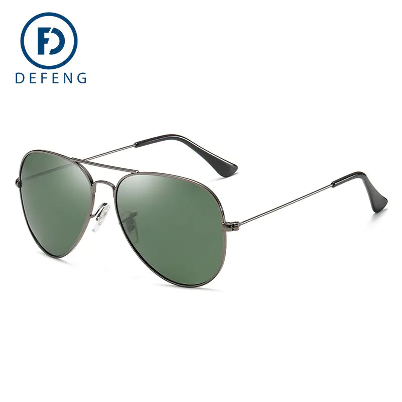 Men's DEFENG Polarized Pilot Sunglasses with Colorful Lenses - Aviator
