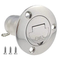 ISURE MARINE Boat Fuel Deck Fill/Filler with Keyless Cap 1-1/2" Marine Mirror- Polished 316 Stainless Steel Hardware for Boat Yacht Caravan 1-1/2" 38mm