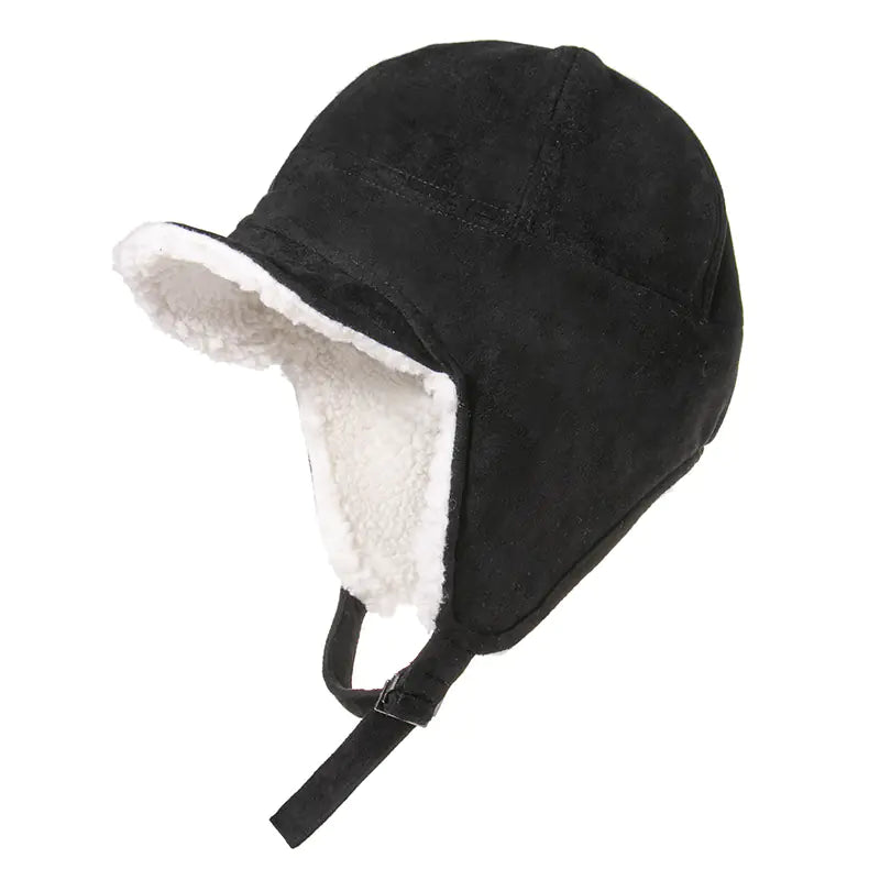 Warm Furry Pilot Locomotive Small Suede Hat