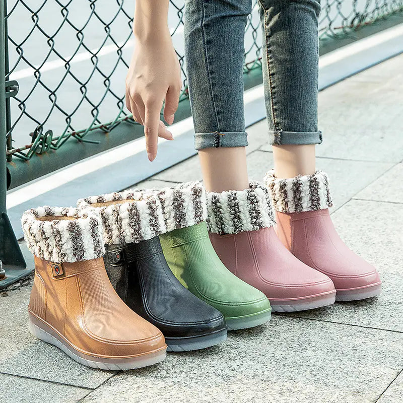 New Women's Low Tube Candy Color Cotton Water Shoes