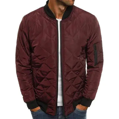 Men's Cotton Pilot Jacket - Solid Color Outerwear