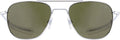 AO Original Pilot Sunglasses - Silver - Calobar Green AOLite Nylon Lenses - Bayonet Temple - 52-20-140