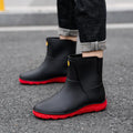 Men's Fashion Mid-Tube Rain Boots Water Shoes