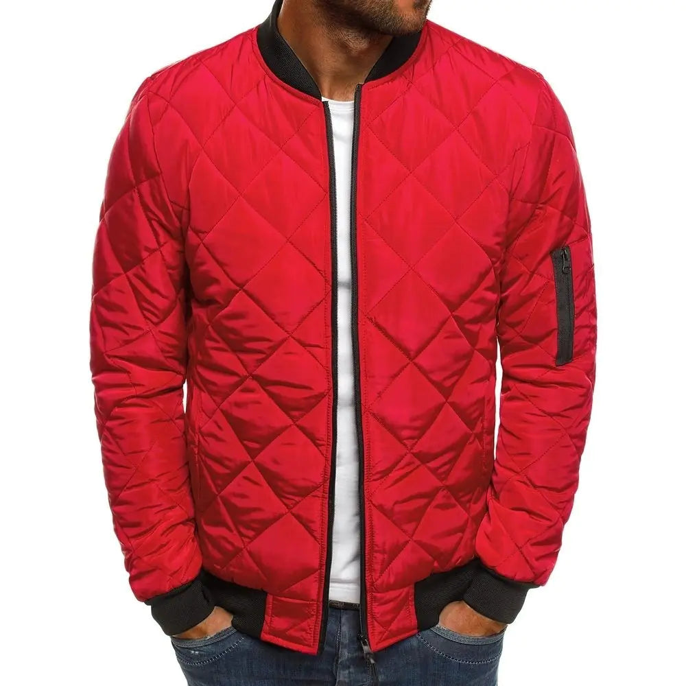 Men's Cotton Pilot Jacket - Solid Color Outerwear