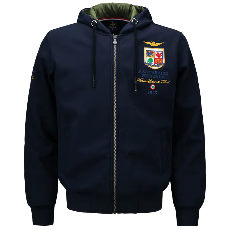 Men's Casual Spring Autumn Hooded Pilot Jacket