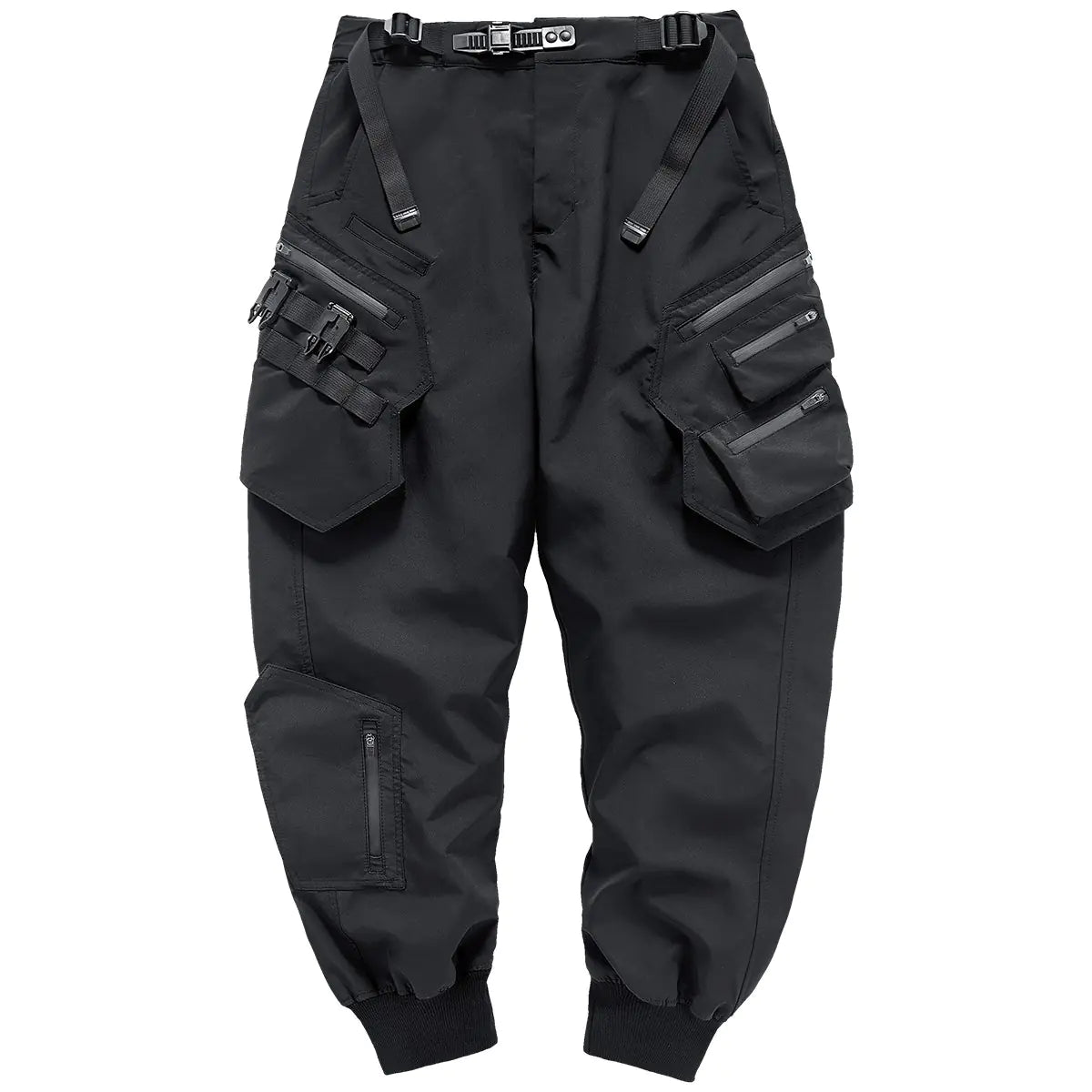 Trendy Men's Loose Fit Multi Pocket Parachute Pants