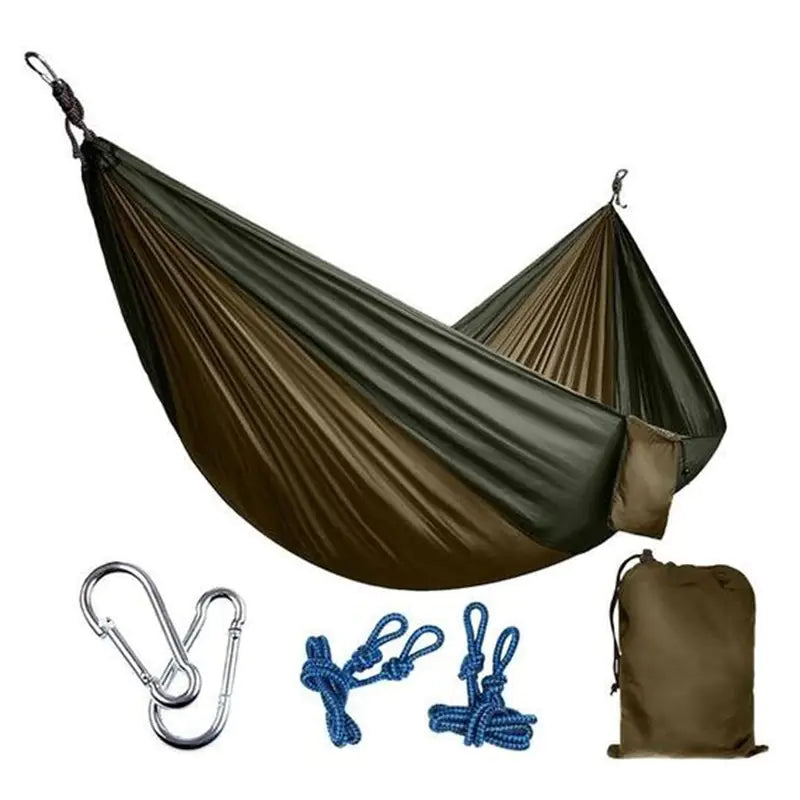 Dual-Tone Parachute material Hammock Compact (lightweight and packable)