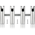 Marinebaby Aluminum Fishing Boat Rod Holder3/4 Link Tube Aluminum Rod Rack Suit Boats & Yacht Silver (Silver 4 Tube)