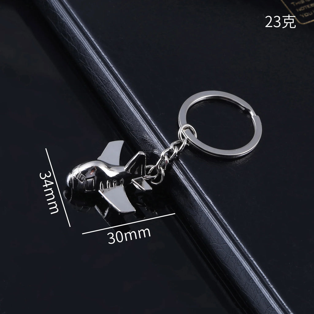 Airline Gift Airplane Keychain Aircraft Model 3D Metal Chains Airliners Fighter Plane Warplane Helicopter Key Rings