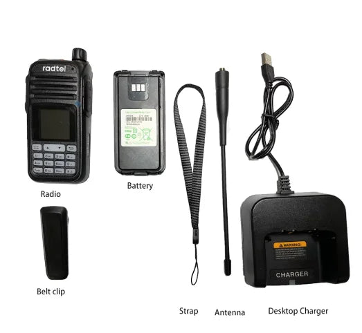 Radtel RT-420 6-Band Amateur Amateur Radio Two-Way 256CH Aerial Band Scanner VOX NOAA USB SOS LCD Aviation No Plug