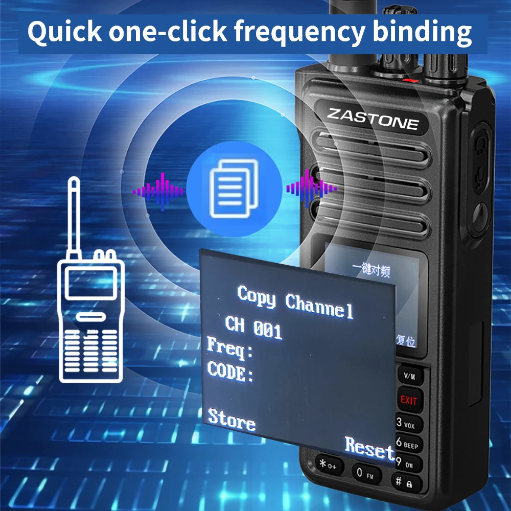 ZASTONE M9 10W Walkie Talkie Ham Amateur 2 Way Radio AM Air Aviation Band High Power Walkie-Talkie CTCSS FM Radio