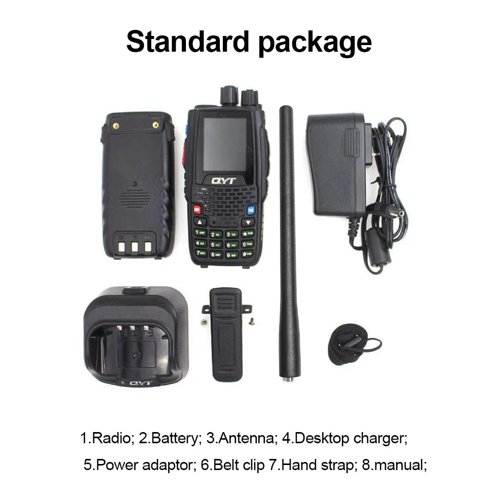 QYT KT-A16 6W Air Band Transmitter Walkie Talkie TX 118.000-136.999MHz RX 108.0000-136.999MHz Aviation 200 CH VOX Handheld Radio