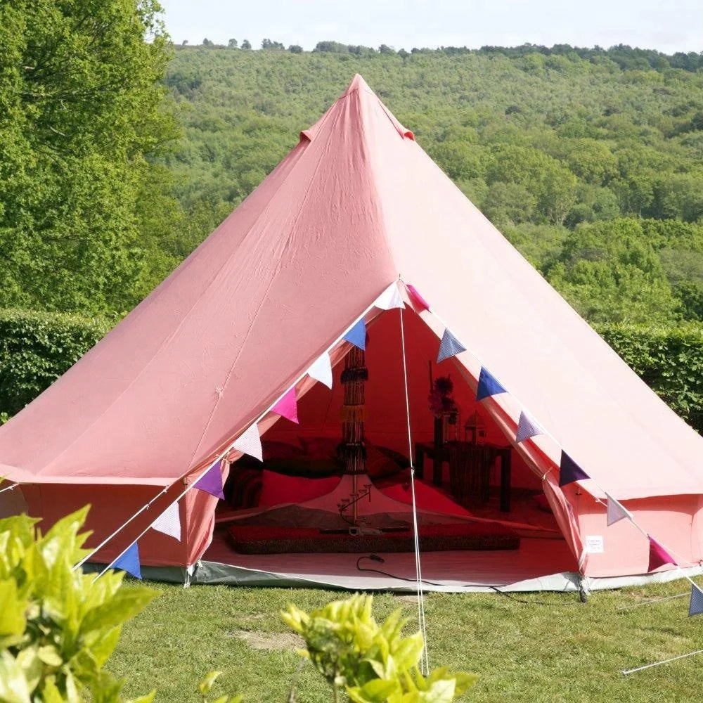 2019 Luxury Waterproof Customize Sibley Outdoor Yurt Tent 5m Glamping Canvas Bell Tent