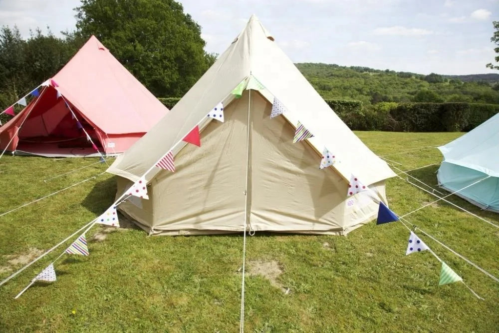 2019 Luxury Waterproof Customize Sibley Outdoor Yurt Tent 5m Glamping Canvas Bell Tent