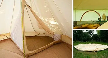 Heavy Duty 16 foot Canvas – Premium Glamping, Portable Large Living Shelter - Instant Luxury Camp