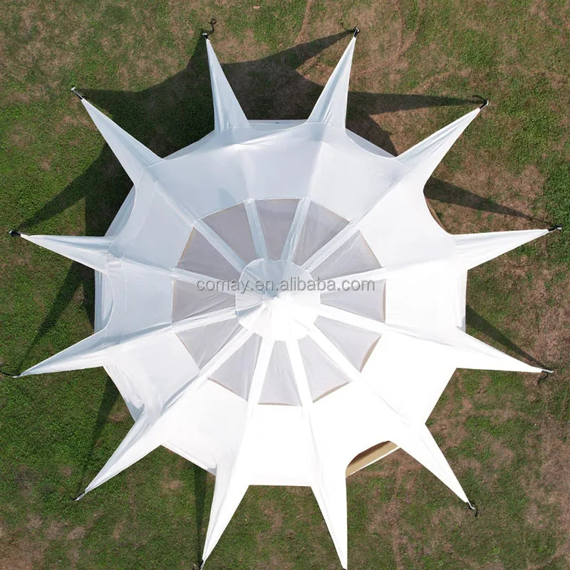 4m 5m 6m Glamping Large Luxury Camping Family Hotel Yurt Stargazing Tent Waterproof