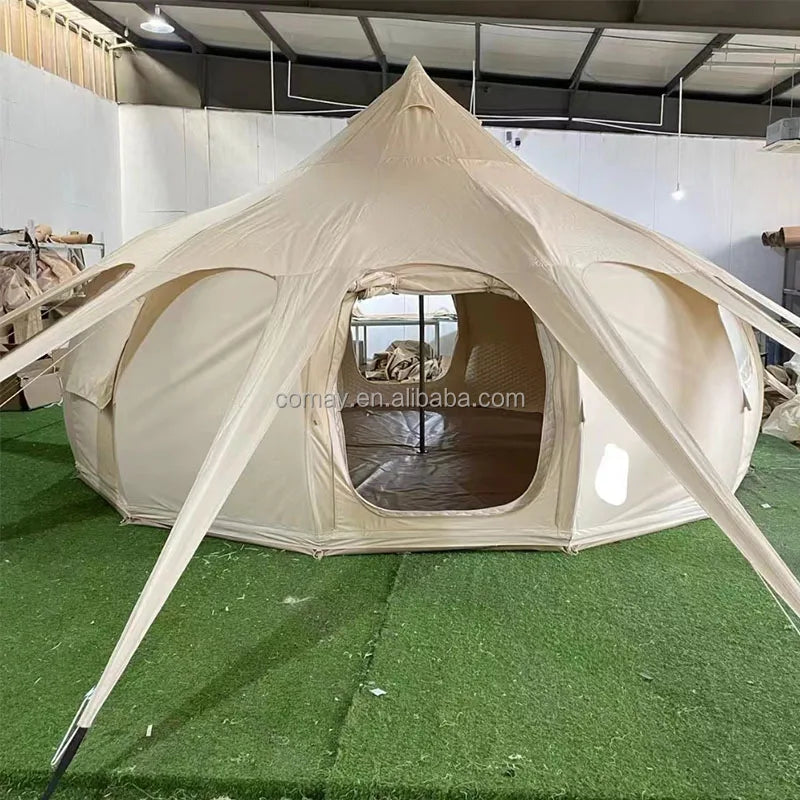 4m 5m 6m Glamping Large Luxury Camping Family Hotel Yurt Stargazing Tent Waterproof