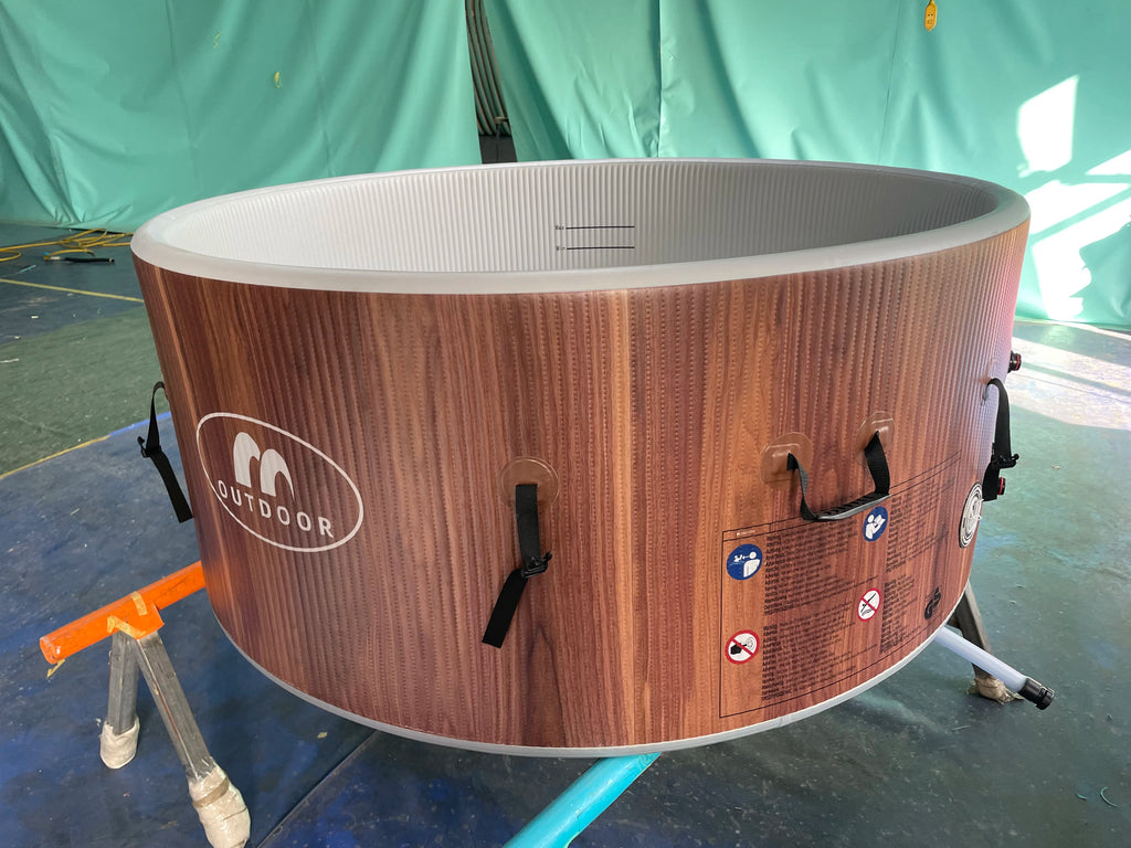 Wholesale Wood Color 4 Person Grand Day Garden Indoor Outdoor and Sauna Inflatable Hot Tub