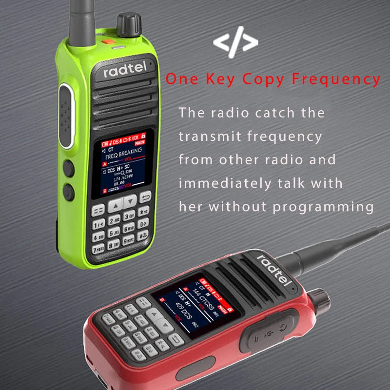 Radtel RT-420 6-Band Amateur Amateur Radio Two-Way 256CH Aerial Band Scanner VOX NOAA USB SOS LCD Aviation No Plug