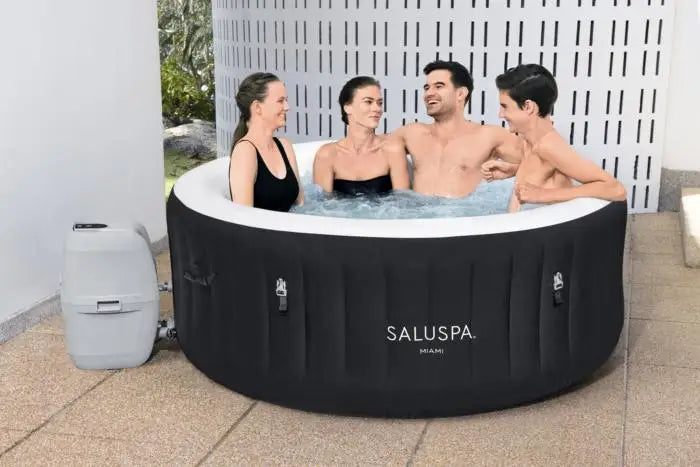 Bestway 60002 1.80m X 66cm Lay-Z-Spa Miami AirJet SaluSpa Inflatable Indoor Round Hot Tub