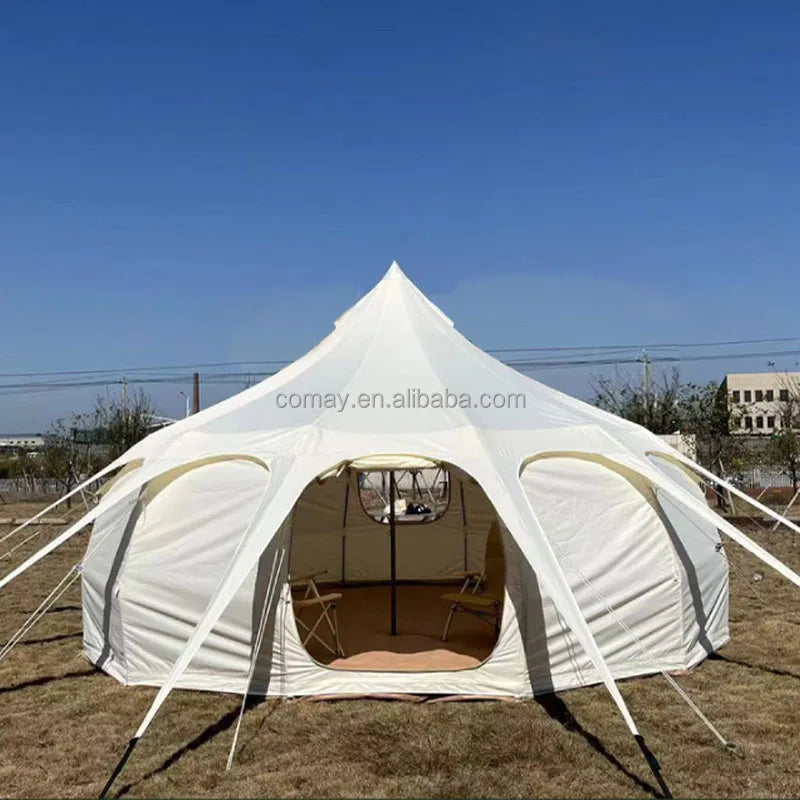 4m 5m 6m Glamping Large Luxury Camping Family Hotel Yurt Stargazing Tent Waterproof