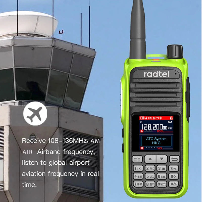 Radtel RT-420 6-Band Amateur Amateur Radio Two-Way 256CH Aerial Band Scanner VOX NOAA USB SOS LCD Aviation No Plug